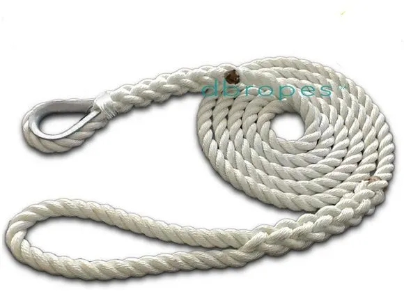1/2" x 12 ft 3-Strand Nylon Mooring Pendant