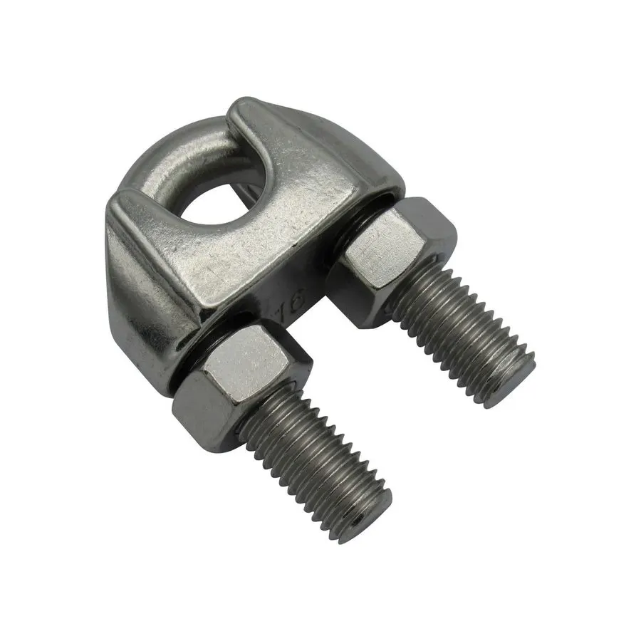 316 Stainless Steel Wire Rope Grip Bulldog Clip 6mm