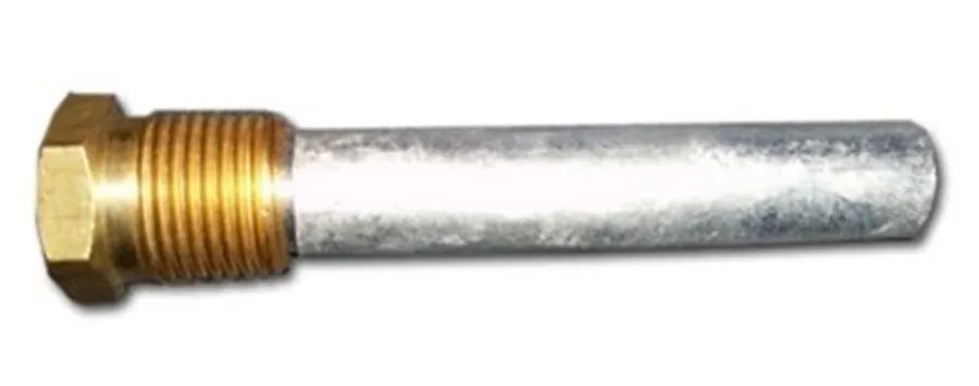 Zinc Pencil Anode with Brass Plug (3/8" NPT, 38mm)