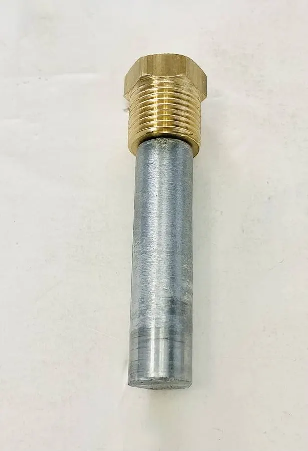 Aluminium Pencil Anode with Brass Plug Saltwater Long-Life