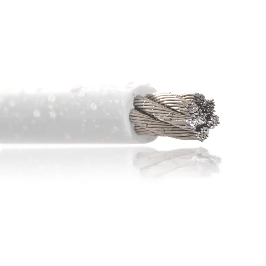 PVC-Coated 316 Stainless Steel Wire Rope 3mm Clear (per metre)