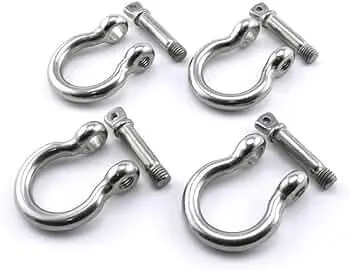 Heavy-Duty Bow Anchor Shackle, 304 Stainless (2-Pack)