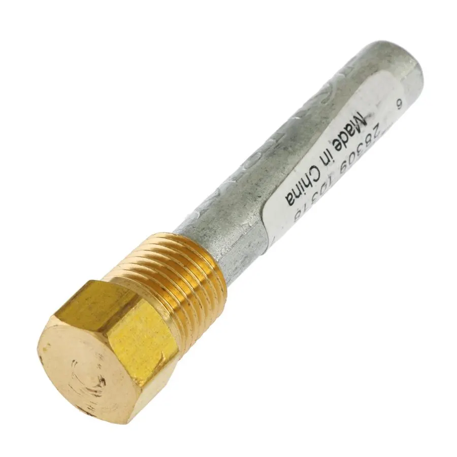 Aluminium Pencil Anode with Brass Plug Saltwater Long-Life