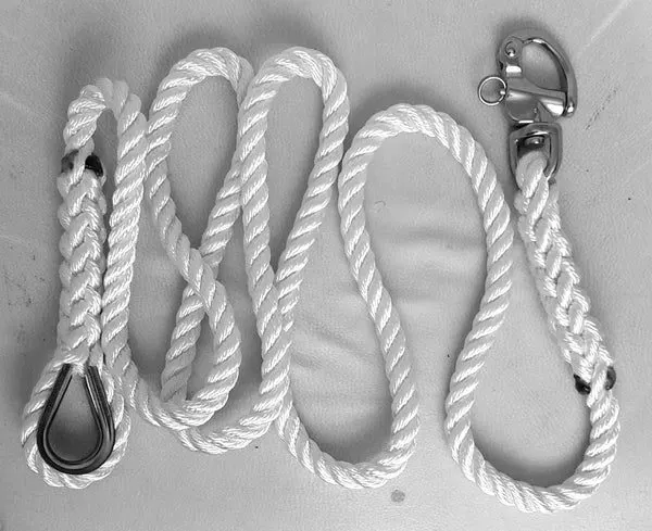 1/2" x 10 ft Nylon Mooring Pendant with Stainless Thimble