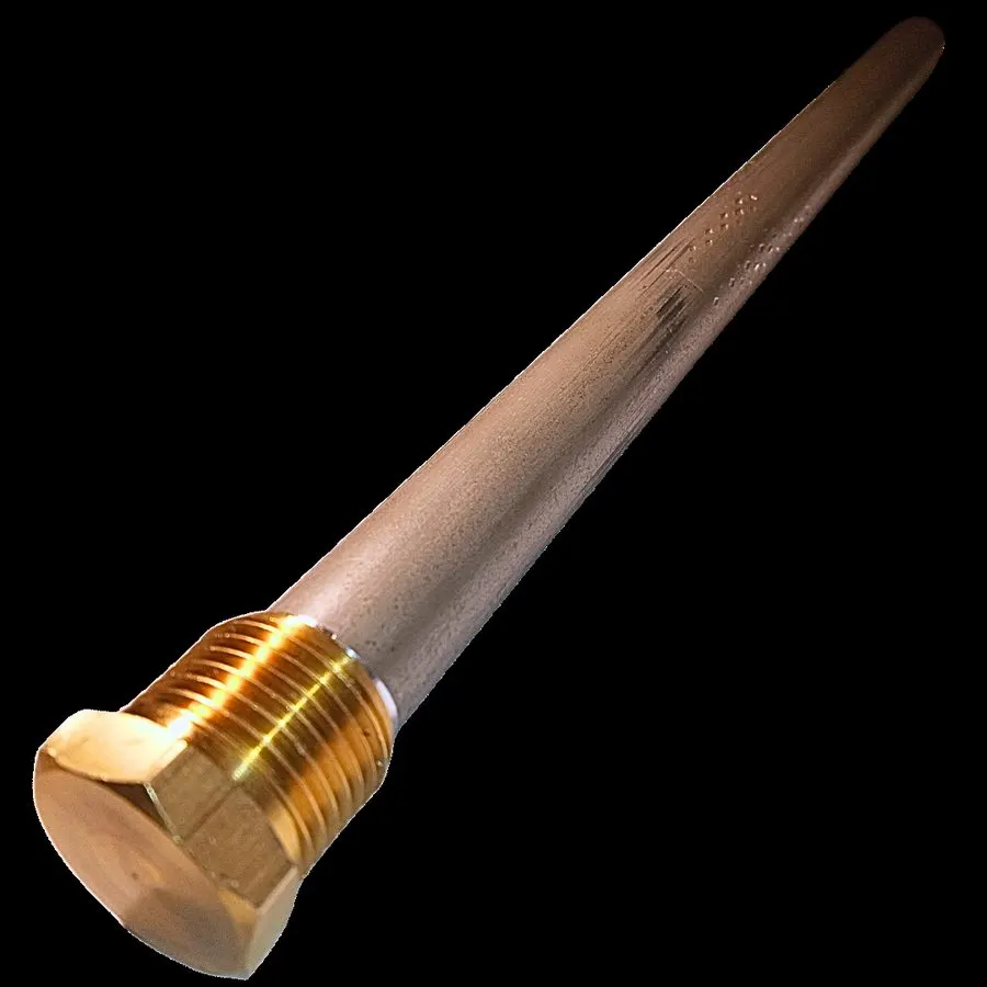 Magnesium Universal 1/2" NPT Pencil Anode with Plug - Freshwater Lakes