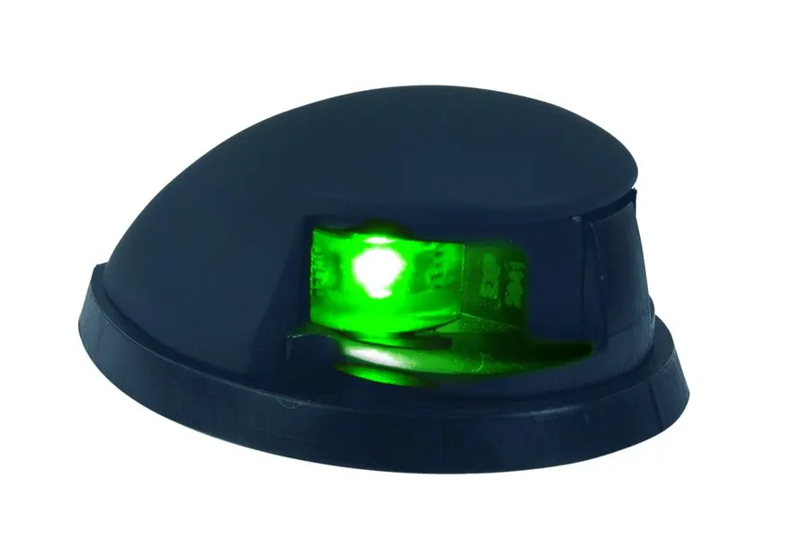 LED Starboard Green Side Light, Horizontal Mount
