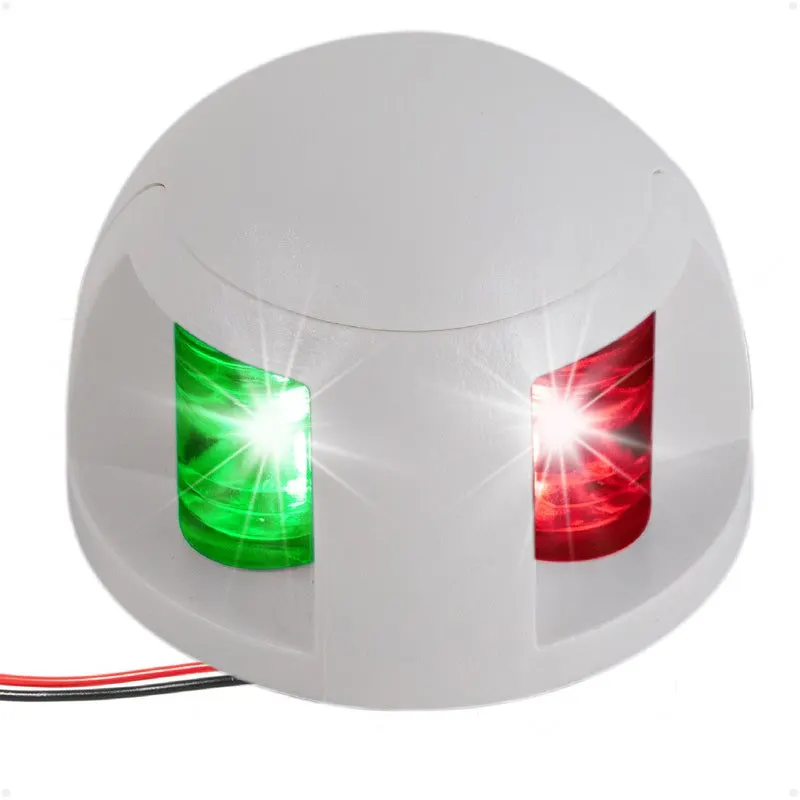 LED Bi-Color Bow Navigation Light, Horizontal Mount, Silver