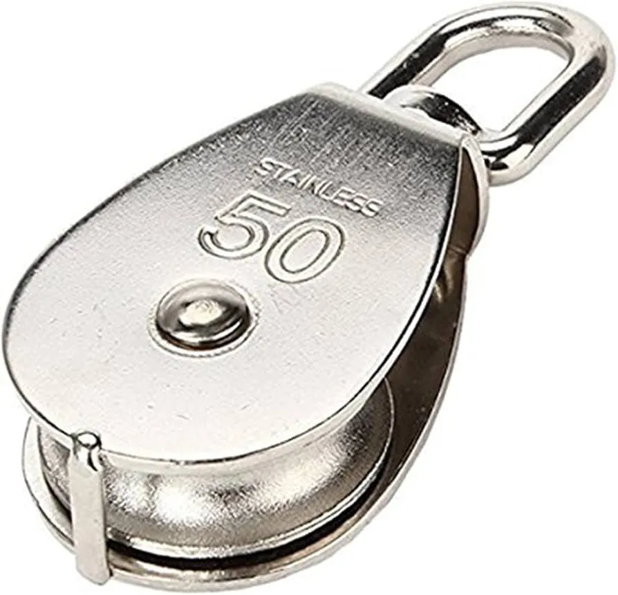 50mm Single-Wheel Swivel Pulley Block, 400 kg WLL