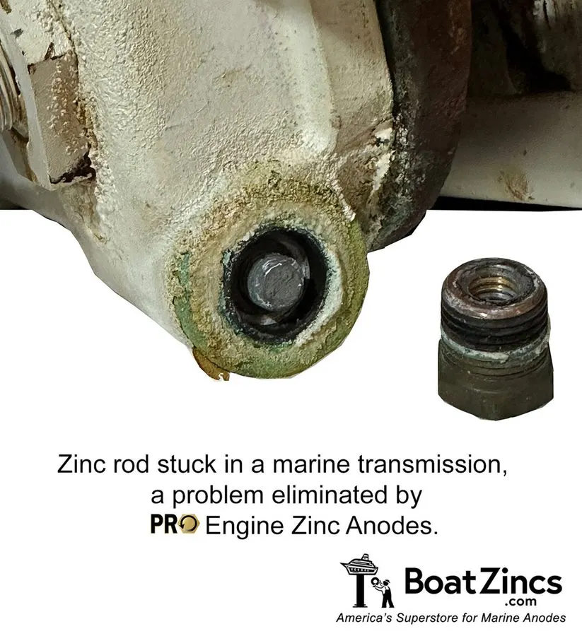 Zinc Pencil Anode with Brass Plug (3/8" NPT, 38mm)