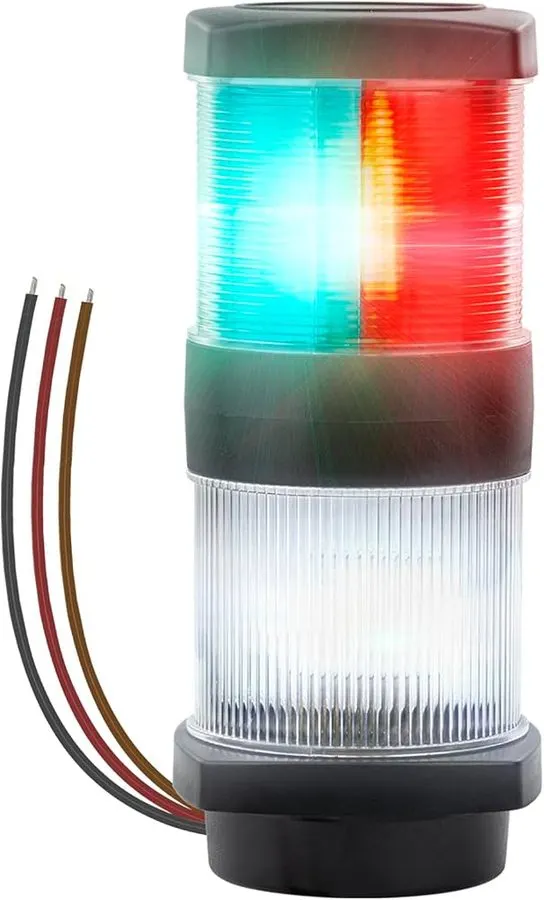 Masthead LED Tri-Color Navigation Light for Sailboats