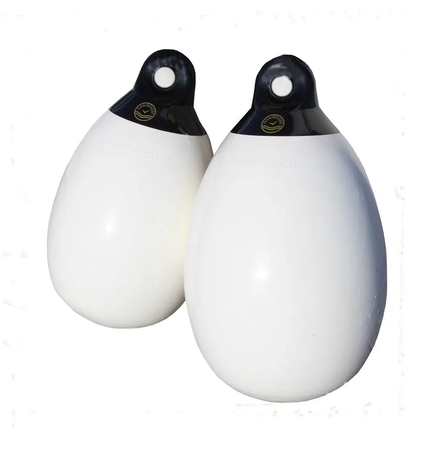 Single-Eye Inflatable Cylindrical Fender 15 x 50 cm - White