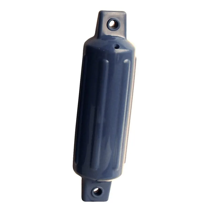 Reinforced Ribbed Twin-Eye Cylindrical Fender 15 x 58 cm - Blue/Black
