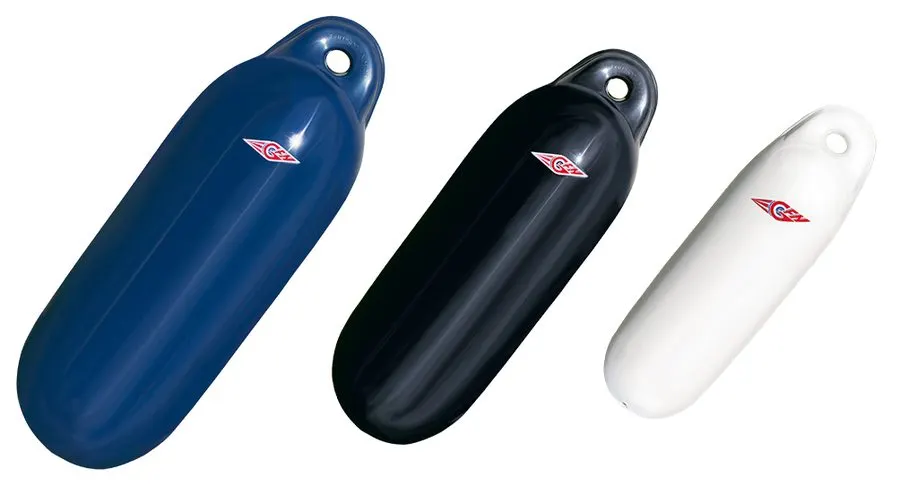 Single-Eye Inflatable Cylindrical Fender 15 x 50 cm - White