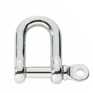 70mm Straight D Shackle, 316 Stainless Marine