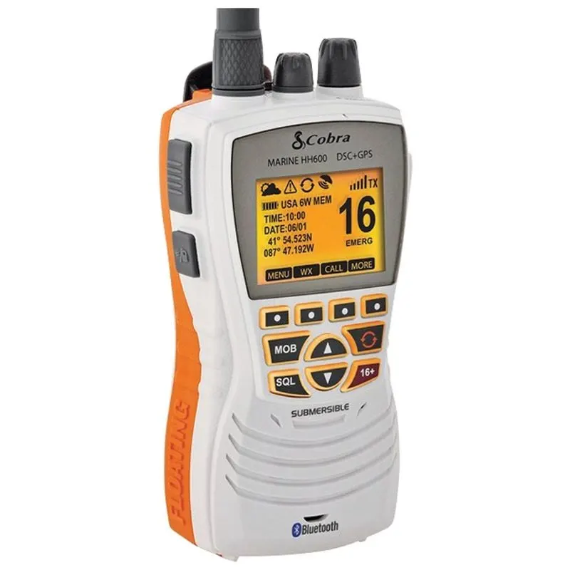White Floating Handheld VHF with GPS