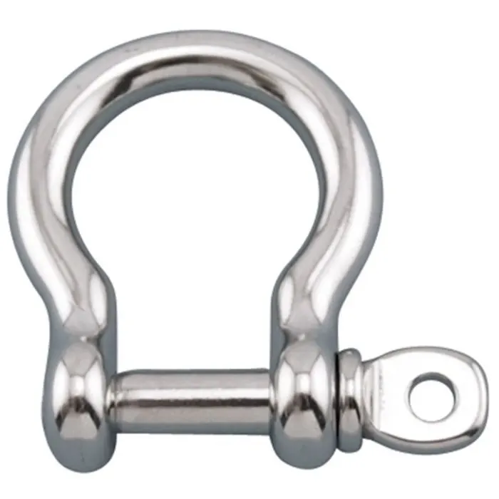 M12 Bow Shackle with U-Bolt Pin, 304 Stainless