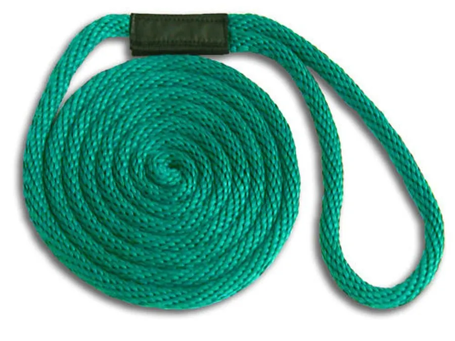 3/8" x 25 ft Double Braid Nylon Dock Line, Teal