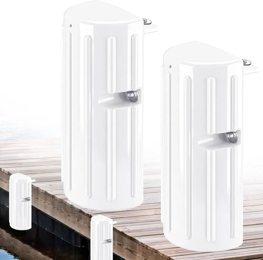 Heavy-Duty Cylindrical Dock Fender 30 x 90 cm - White