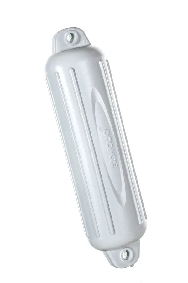 Flat-Back Freeboard Cylindrical Fender 20 x 60 cm - Grey