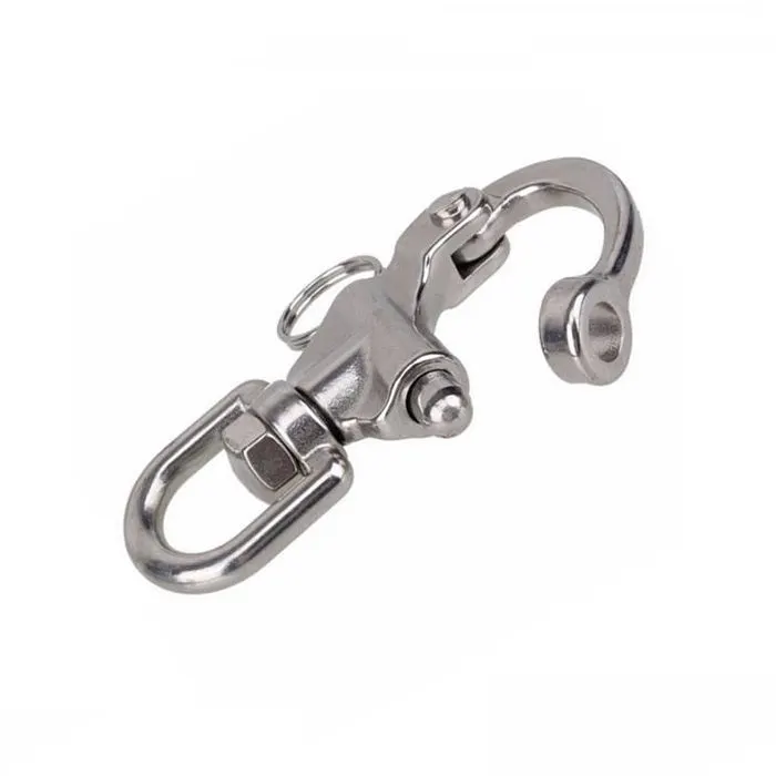 Heavy-Duty Snap Shackle with Swivel D-Ring Bail