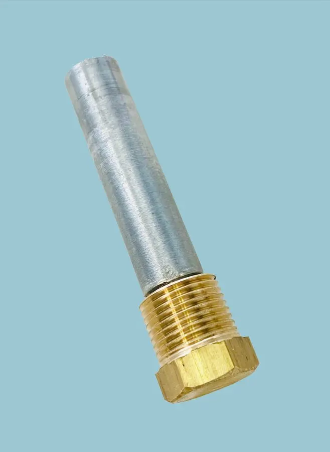 Zinc Pencil Anode with Brass Plug - 3/8" NPT