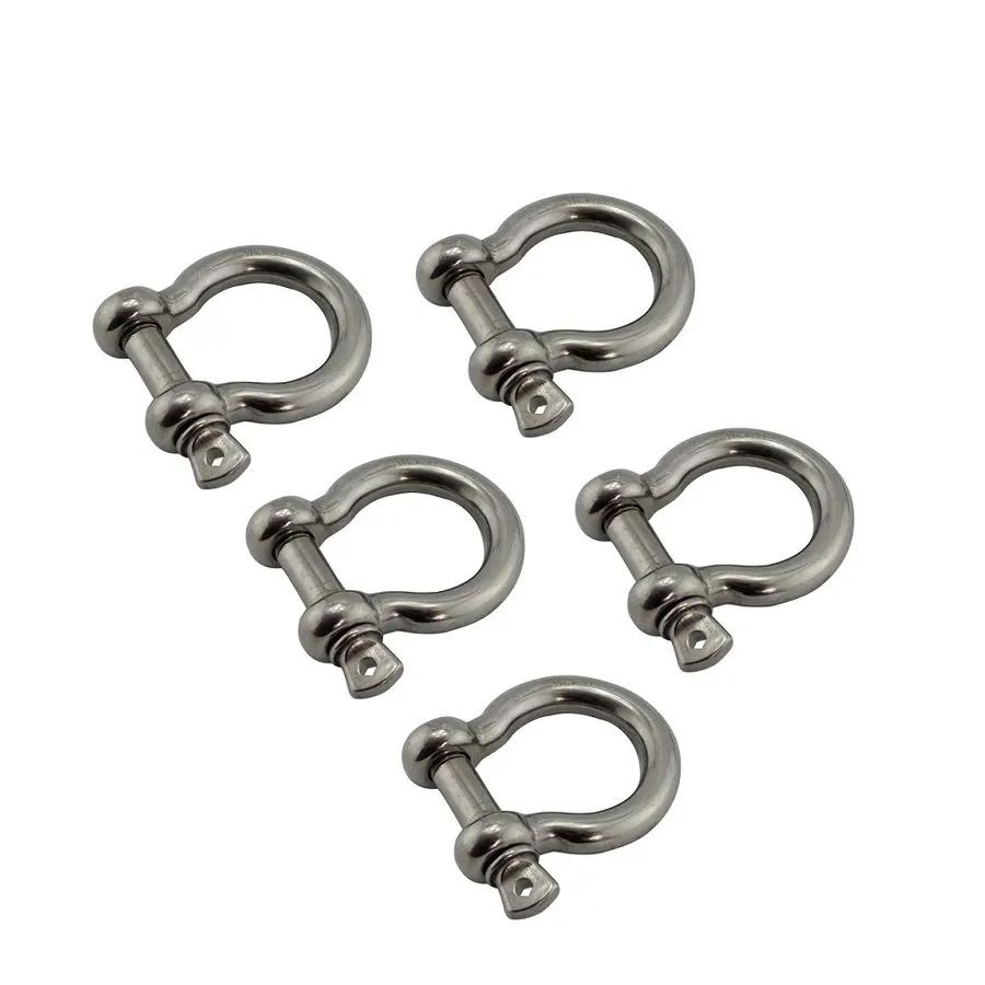 10mm Bow Shackle, 304 Stainless with Screw Pin