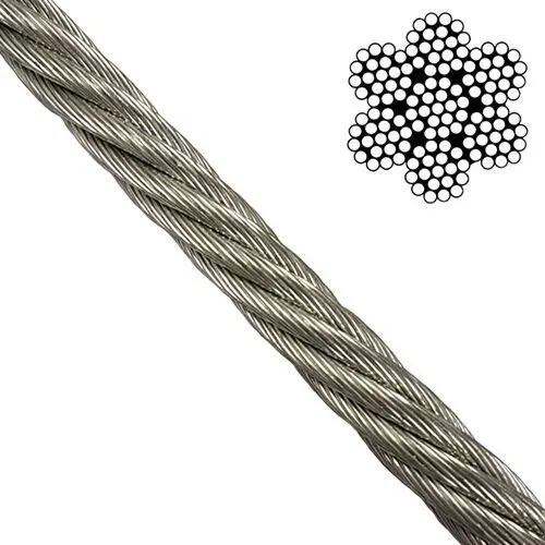 316 Stainless Steel 1x19 Wire Rope 2mm (per metre)