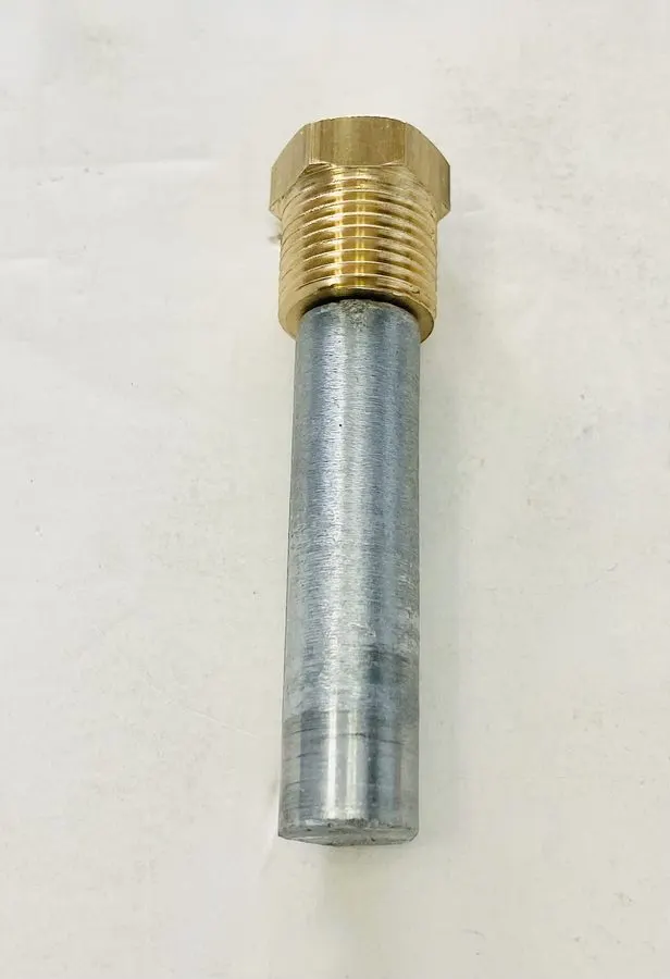 Zinc Pencil Anode with Plug - Charge Air Cooler