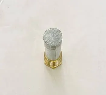 Zinc Pencil Anode with Brass Plug - Heat Exchanger