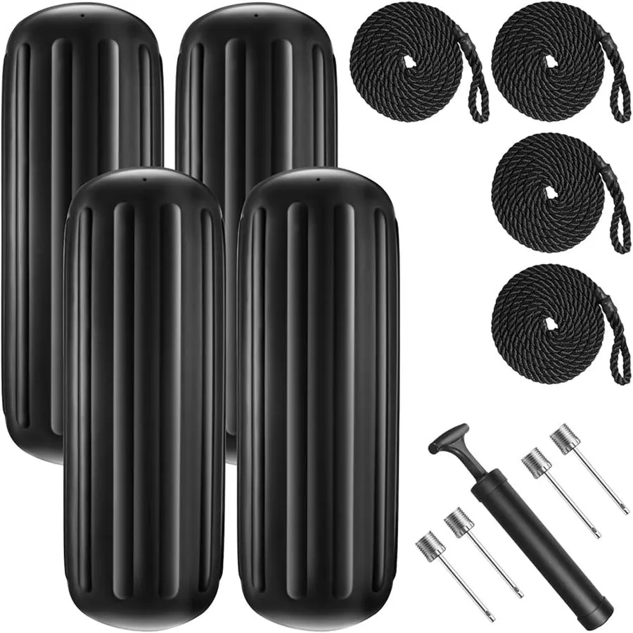 PWC & Jet Ski Cylindrical Fender 10 x 30 cm - Black