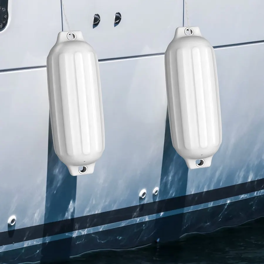 Pontoon Contour Cylindrical Fender 20 x 65 cm - White