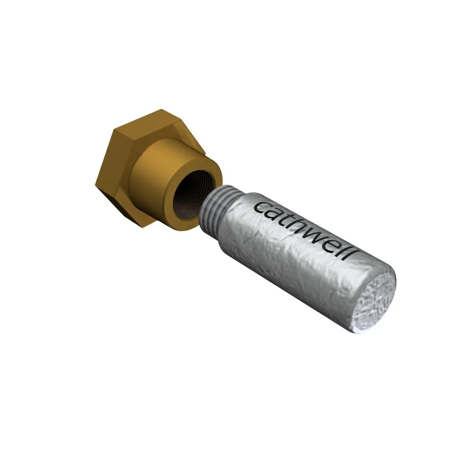 Heat Exchanger Anode Service Kit - 3/8" NPT Anodes + Plug (4-Pack)