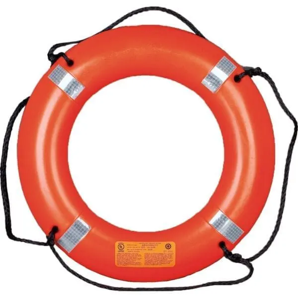 30" Ring Buoy with Reflective Tape - Orange