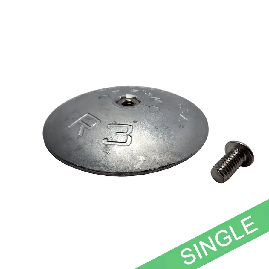 R-3 One-Piece Trim-Tab Anode – Zinc, 3-3/4 in