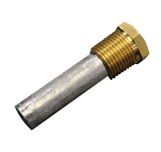 Zinc Pencil Anode with Brass Plug (3/8" NPT) — Careen & Co. Maintenance