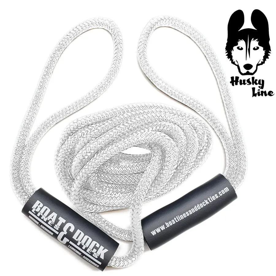 1/2" x 25 ft 3-Strand Twisted Nylon Dock Line, Black