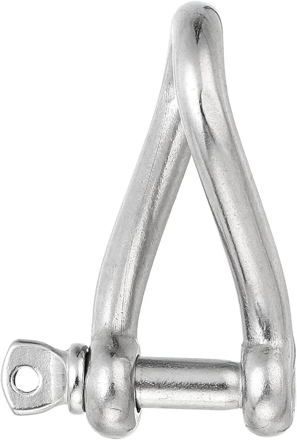 8mm Twist Shackle with Screw Pin, 316 Stainless