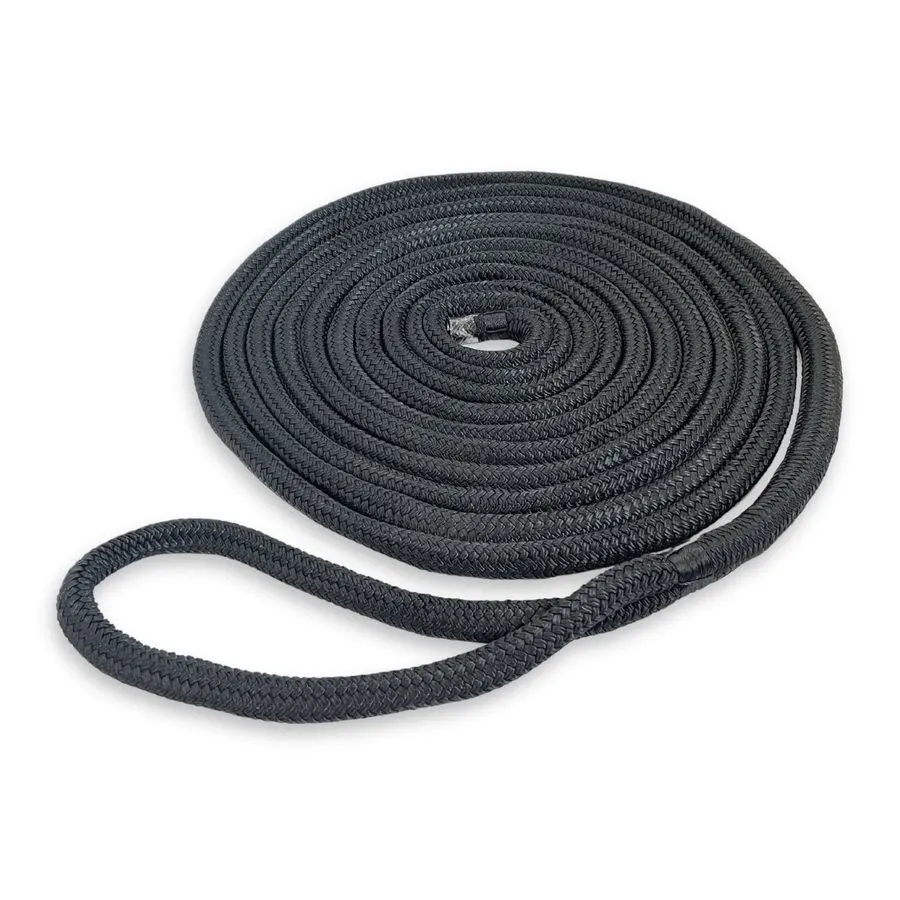 3/4" x 35 ft Double Braid Nylon Dock Line, Navy