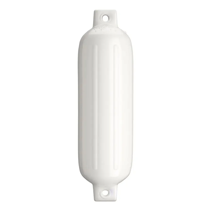 Guest Mooring Cylindrical Fender Set 14 x 45 cm - White (Pair)