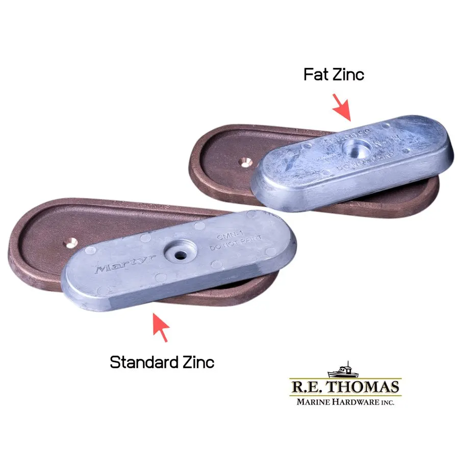 R-3H One-Piece Rudder Anode – Aluminium, 4 in Heavy
