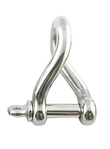 8mm Twist Shackle with Screw Pin, 316 Stainless