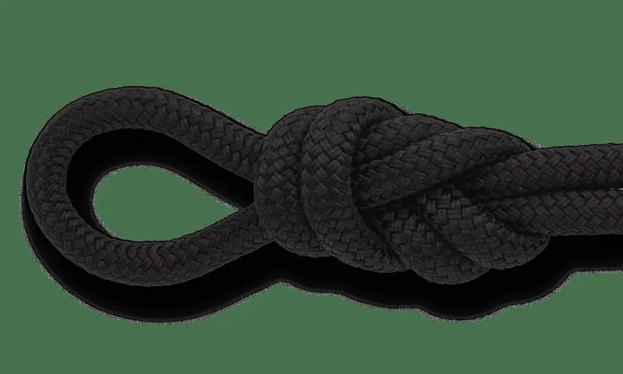 1/2" x 30 ft Double Braid Nylon Spring Line, Black