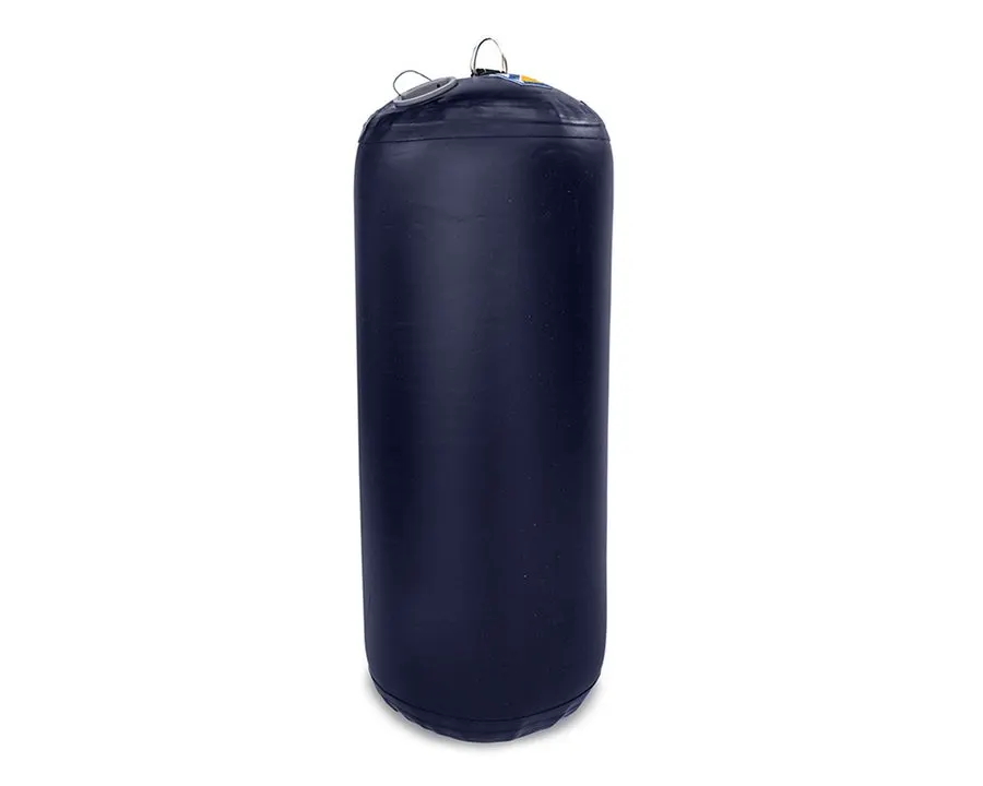 Twin-Eye Inflatable Cylindrical Fender 15 x 58 cm - Navy Blue