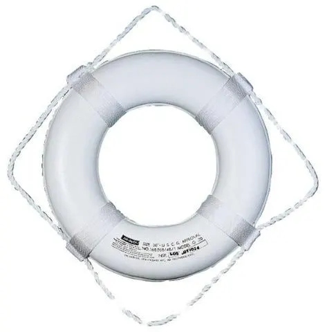 20" White Foam Ring Buoy
