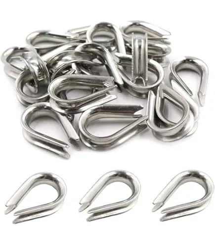 316 Stainless Steel Open Wire Rope Thimble 3mm (Pack of 10)