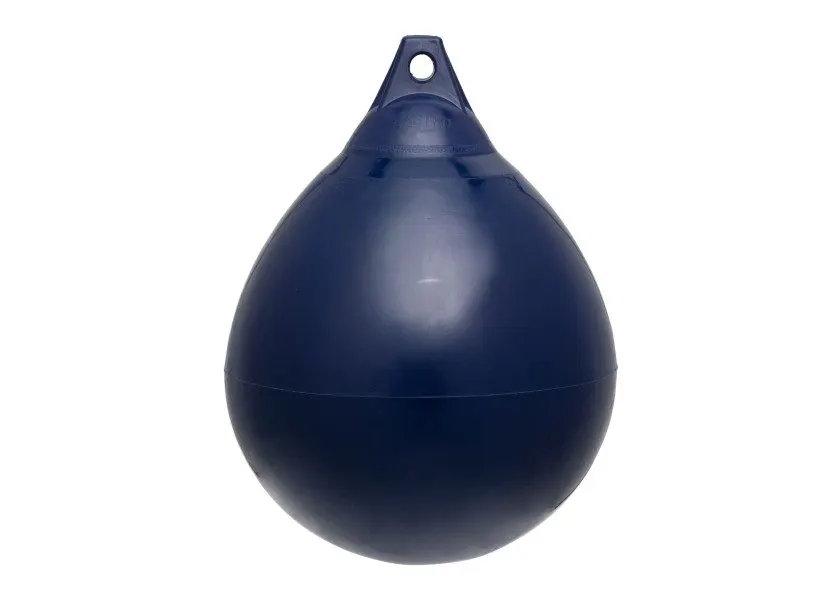 Pre-Rigged Ball Fender with Rope 30 cm - Navy Blue