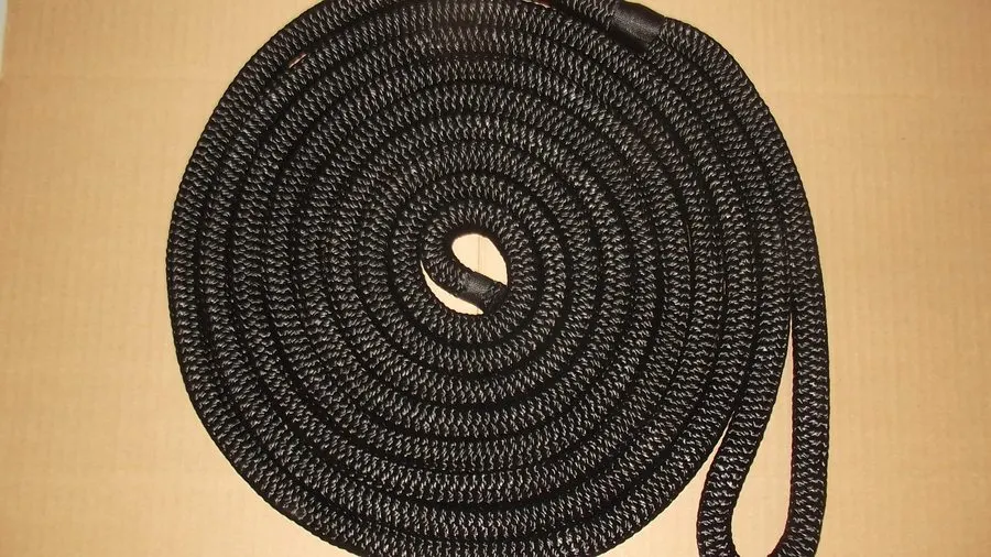 3/4" x 35 ft Double Braid Nylon Dock Line, Navy