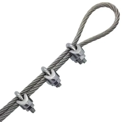 316 Stainless Steel Wire Rope Grip Bulldog Clip 6mm
