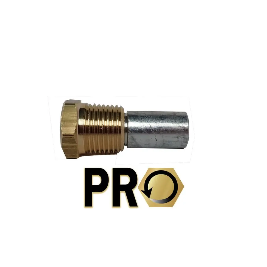 Aluminium Universal 1/2" NPT Pencil Anode with Plug - Saltwater