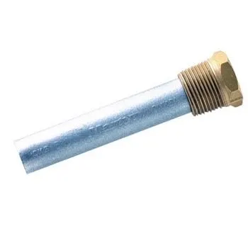 Zinc Pencil Anode with Brass Plug - Heat Exchanger